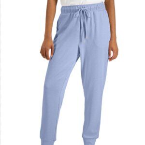 INC INTERNATIONAL CONCEPTS Women's Blue Pull-On Lurex Knit Jogger Pants Medium